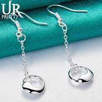 urpretty new 925 sterling silver irregular water drop drop earring for women wedding engagement party jewelry charm gift