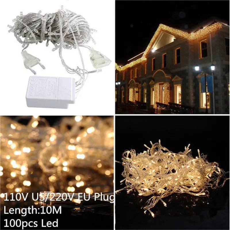 

Christmas Lights Led Curtain String Light Garland Star Snowflake 220V/110V Fairy Lights Outdoor/Indoor for Home Christmas Decor