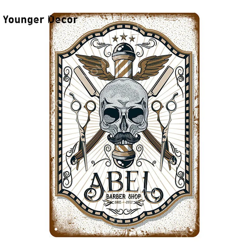 Barber Shop Metal Signs Haircuts And Shaves Advertising Decorative Board Home Wall Decor Hairdresser Gift Vintage Poster YI-165