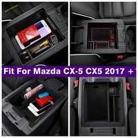 black interior refit kit central storage pallet armrest container box cover fit for mazda cx 5 cx5 2017 2022 automatic version