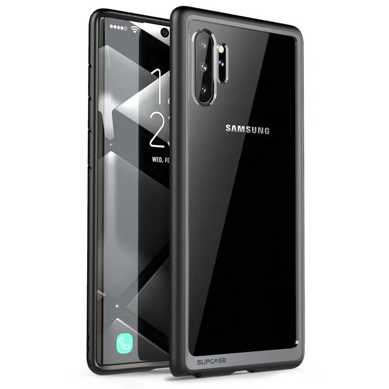 Чехол SUPCASE для samsung Galaxy Note 10 Plus( выпуск) UB style Premium Hybrid TPU бампер защитный прозрачный PC задняя крышка - Цвет: Black