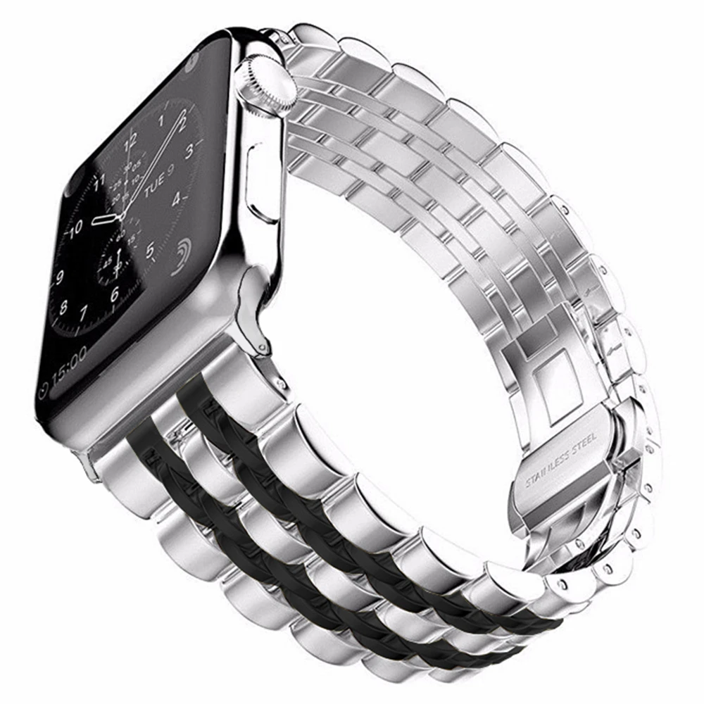 Ремешок из нержавеющей стали для iwatch series 5 4 40 мм 44 браслет наручных часов apple watch 3 2