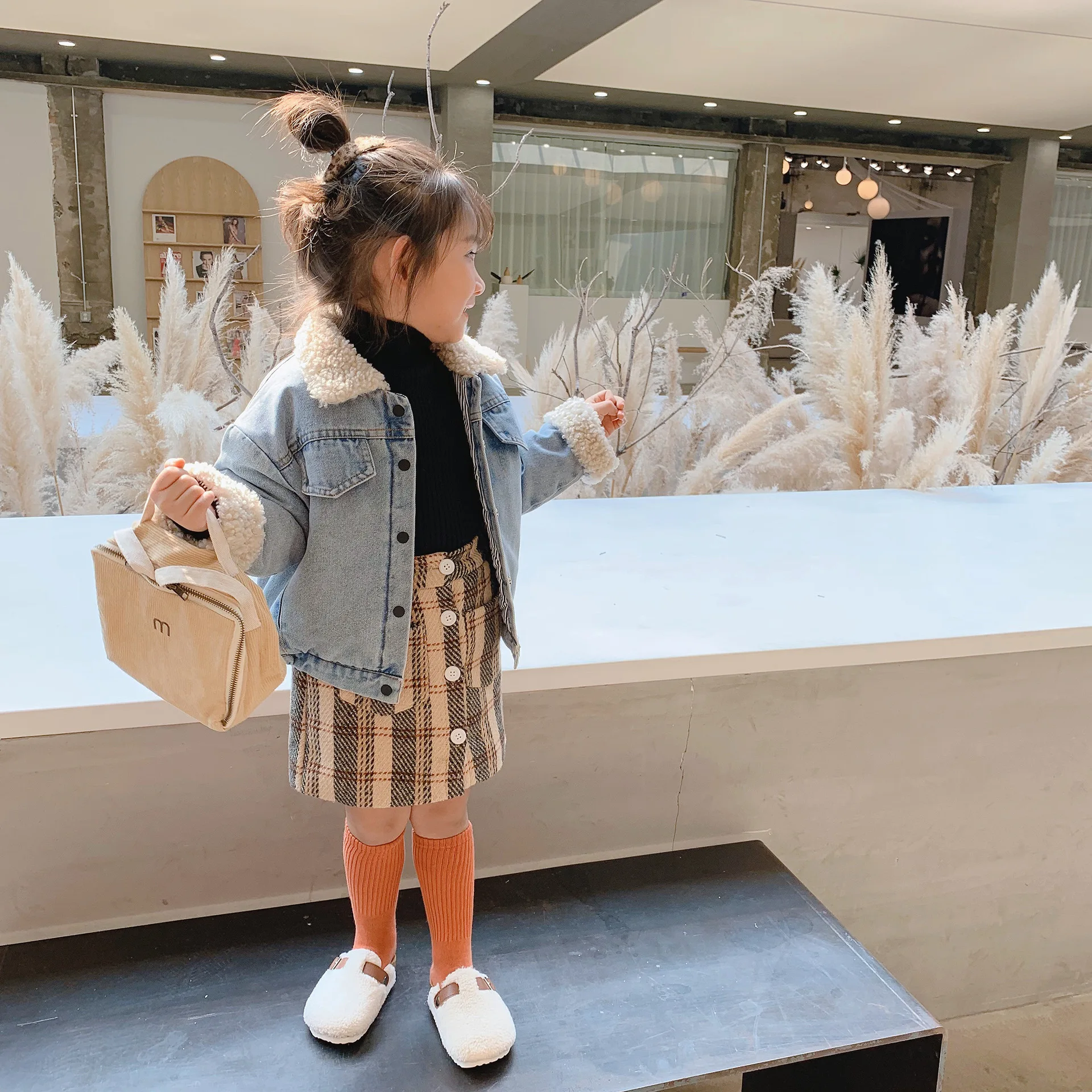 Новинка зимняя хлопковая утепленная Повседневная джинсовая куртка в Корейском