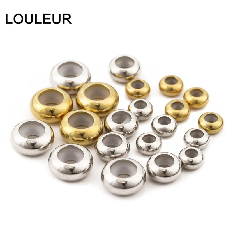 10 шт./лот бусины пробки из нержавеющей стали с силиконовой резиной подходят для