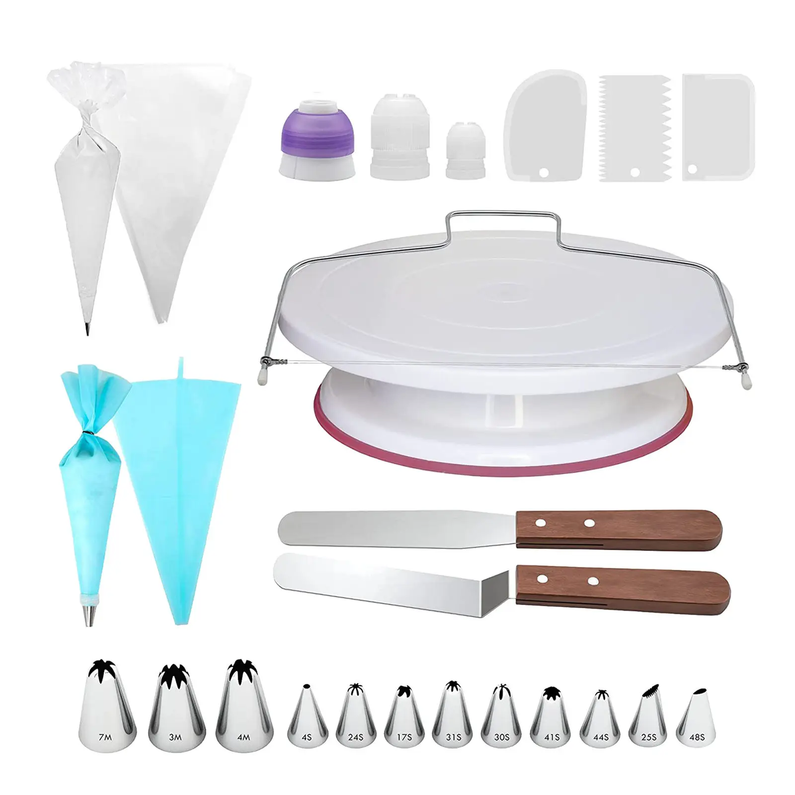 

Вращающаяся подставка для украшения торта, гладкая глазурная шпатель для глазировки, модель 74x, 3 дюйма, украшения для торта для начинающих