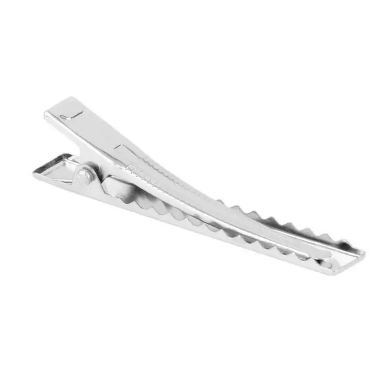 Заколка для волос сделай сам простой металлический зажим с бантом серебристого и