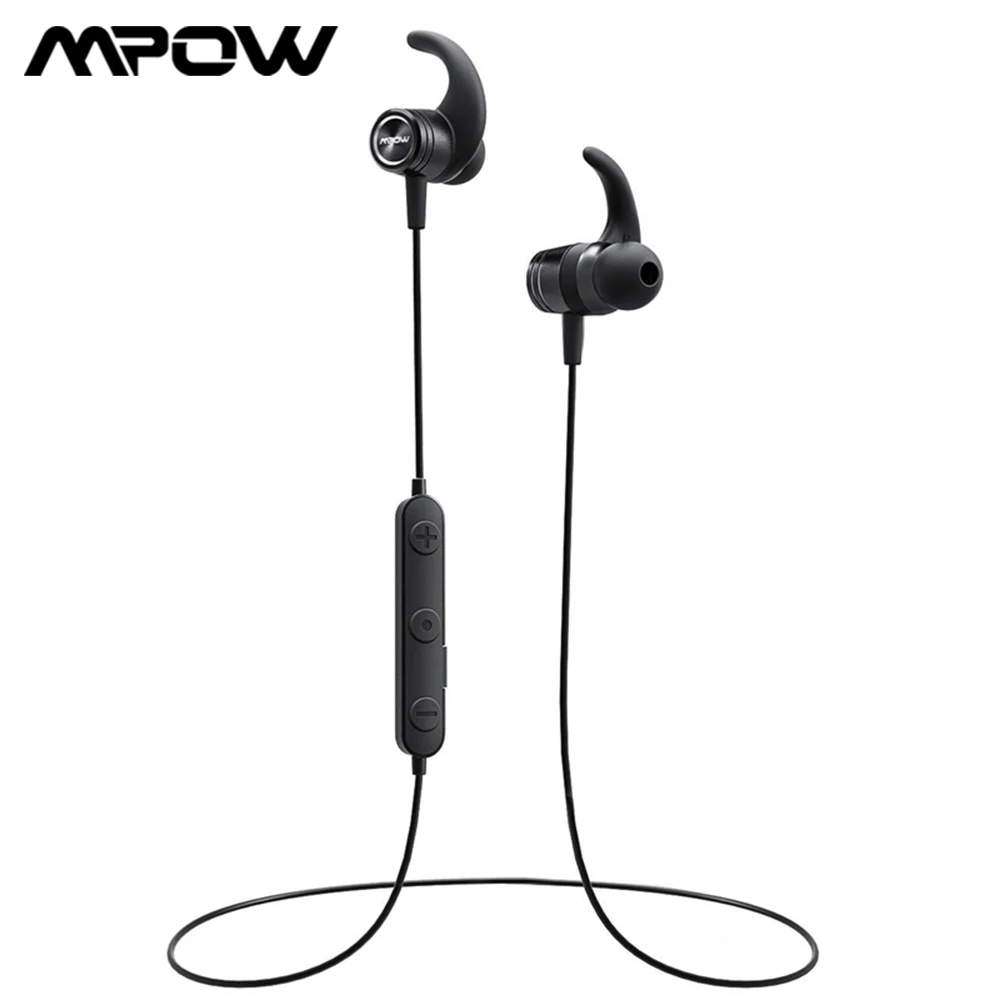 Магнитные беспроводные наушники Mpow S10 IPX7 водонепроницаемые спортивные с HD