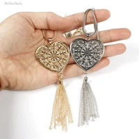 metal hollow disc pendant tassel long necklace high end craftsmanship exquisite heart shaped oval mens and womens accessories
