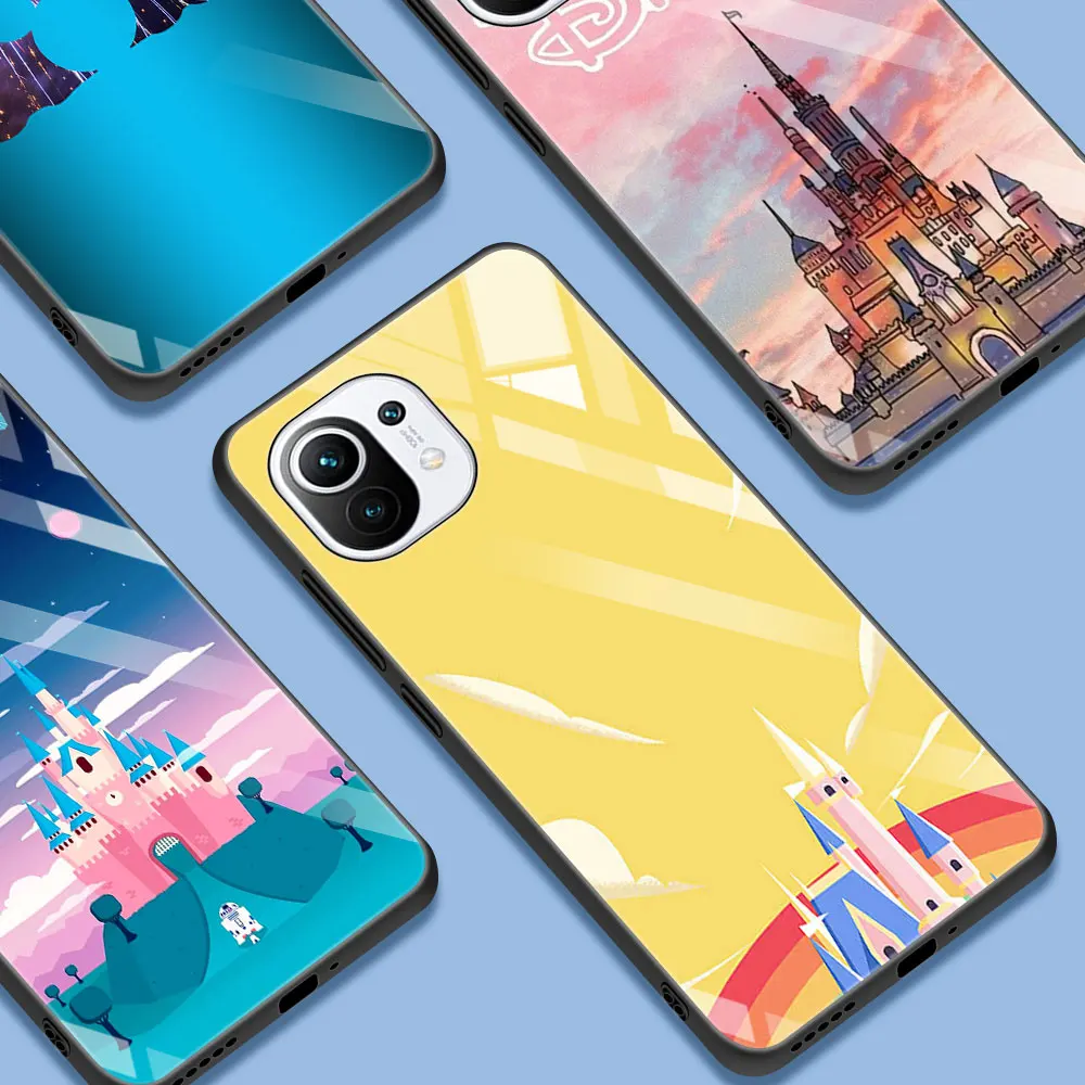 

Чехол для Xiaomi Mi 11 Lite 5G 10T Pro 9 T Note 10Lite 11Ultra CC9, корпус из закаленного стекла, чехол с мультяшными героями Диснея