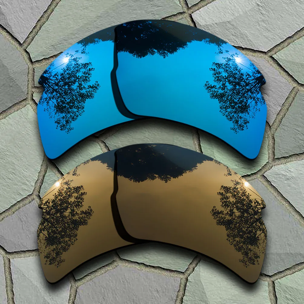 

Ice Blue Mirrored & Bronze Gold Mirrored Polarized Replacement Lenses for Flak 2.0 XL Frame 100% UVA & UVB