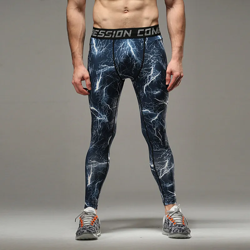 Новинка 2019 мужские камуфляжные/компрессионные колготки/леггинсы для бега