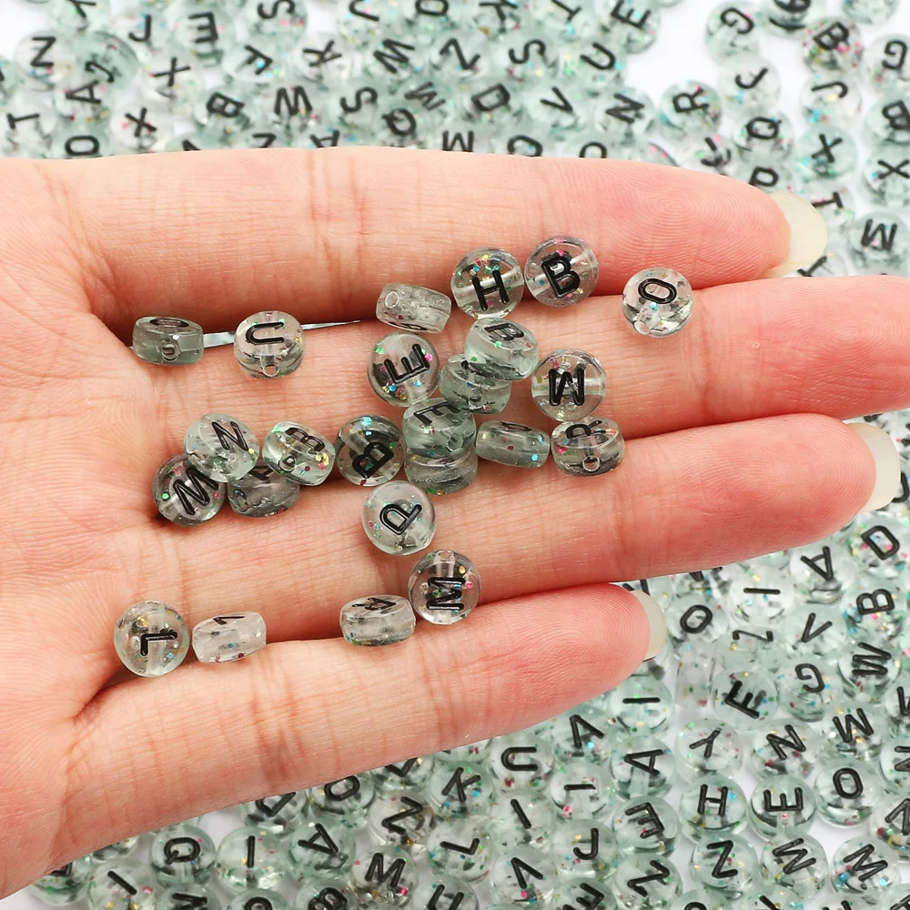 

Starry Sky Mixed Acrylic Letter Beads Round Flat Alphabet Loose Spacer Beads For Jewelry Making Diy Charms Bracelet Accessories