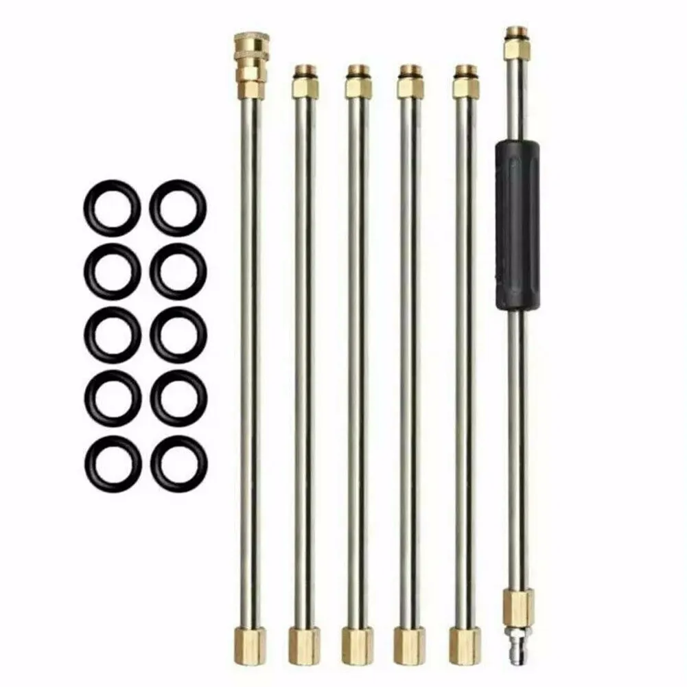 

1Set Pressure Washer Wand Extension Lance Kit O-Rings 1/4 Inch Quick Connect 4000 PSI Wet Sandblaster Lance SandBlasting Kit New