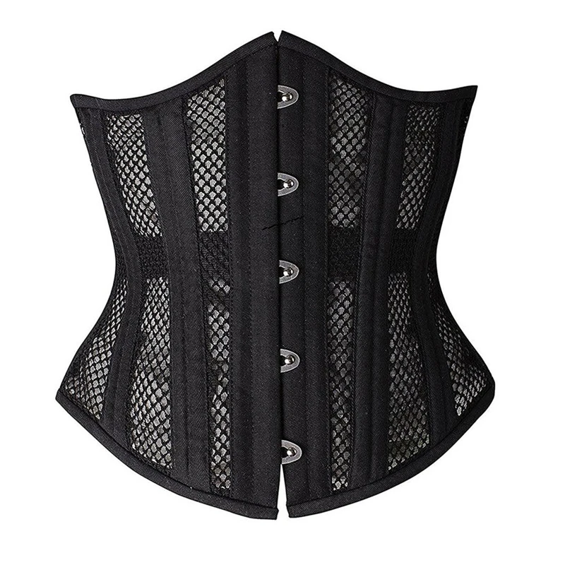 AIRGRACIAS Belt Court Girdle Waist Clip Shapewear Mesh Breathable Lace-up Media Body Sculpting Beautiful Curves