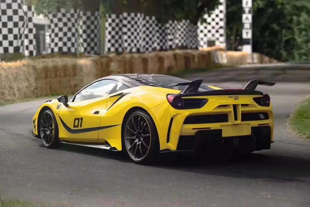Углеродное волокно заднее крыло багажника спойлер подходит для Ferrari 488 GTB 2015 2016 2017