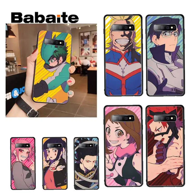 Силиконовый черный чехол Babaite для телефона с надписью Моя геройская Академия Samsung