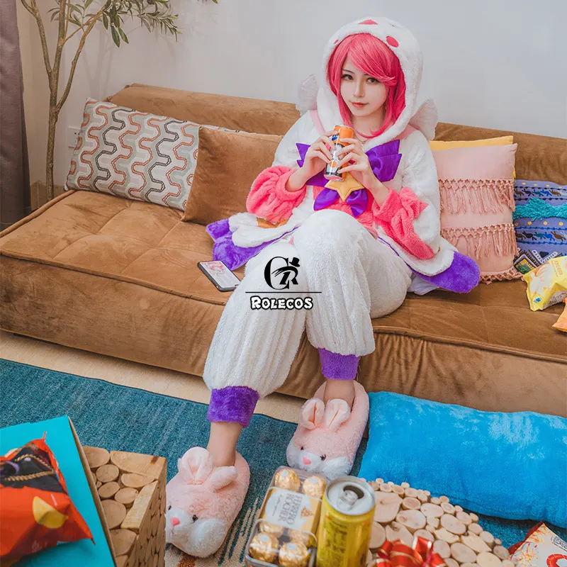 

ROLECOS Game LOL Lux Cosplay Wig LOL Star Guardian Cosplay Hair The Lady Of Luminosity Lux Magical Girl Pink Wig Synthetic Hair
