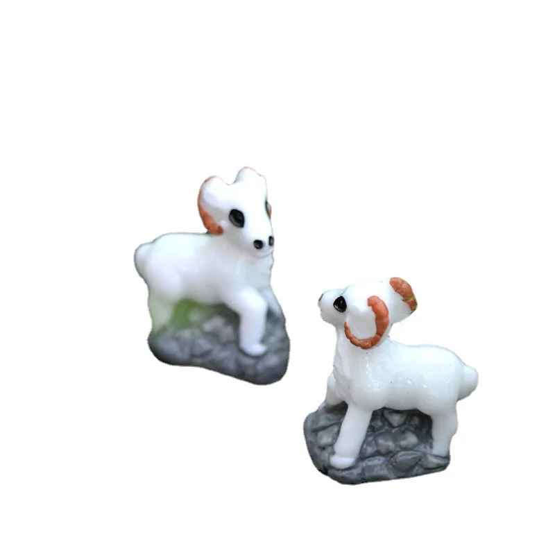 Фигурки Милых птиц 2 шт. имитация козы Миниатюрные модели овец фигурки