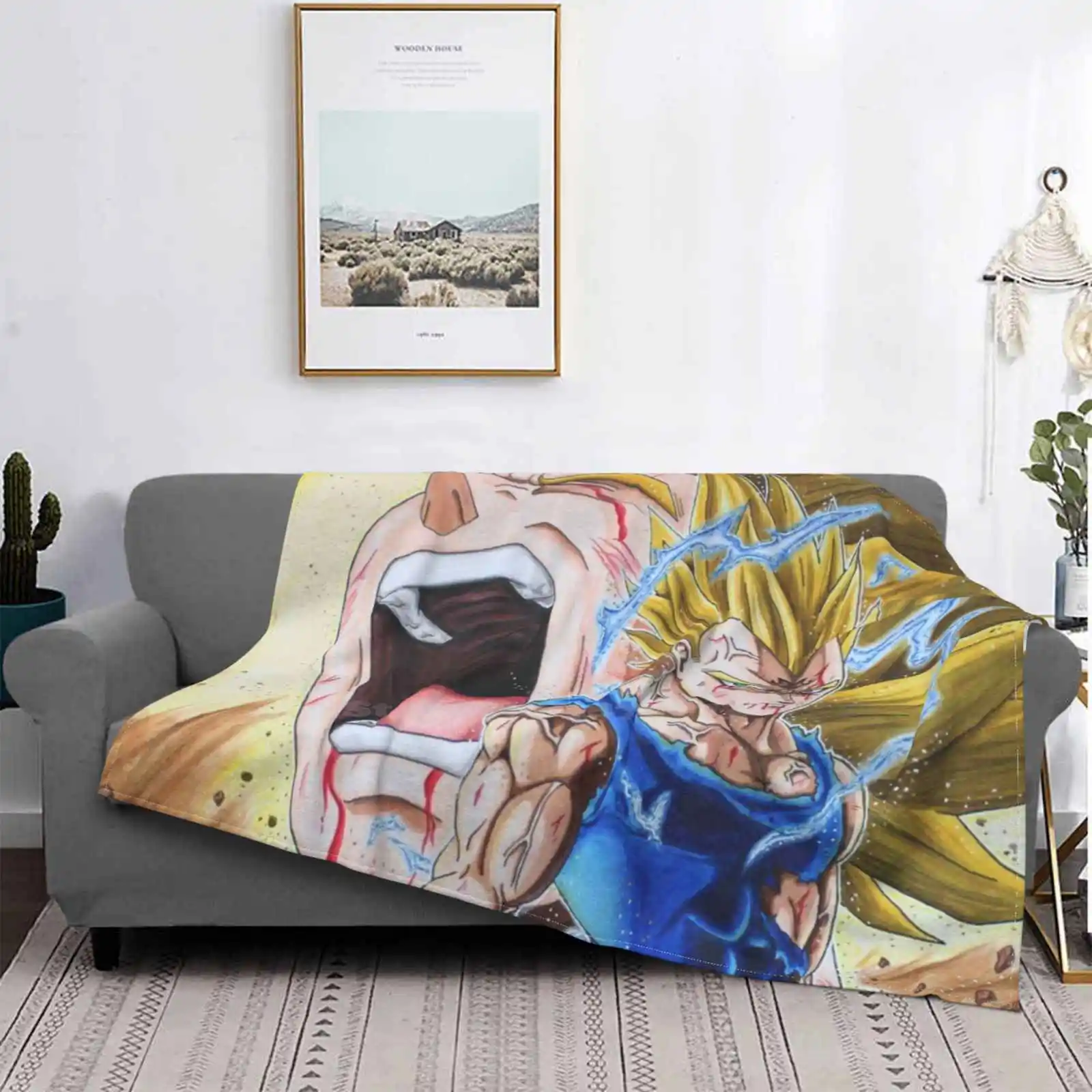 Фланелевое Одеяло Vegeta горячая Распродажа Printing High Qiality Evolution Ssj Goku Gohan Bardock Cell