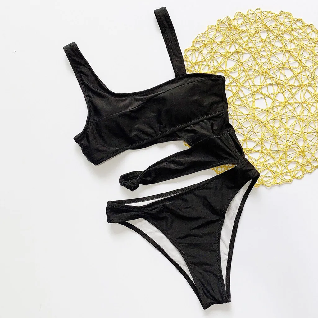 

JAYCOSIN Solid Bathing Swimsuit low waist Swimwear Sexy bikini set Push-Up bikini Beachwear swimwear women Trajes de bao