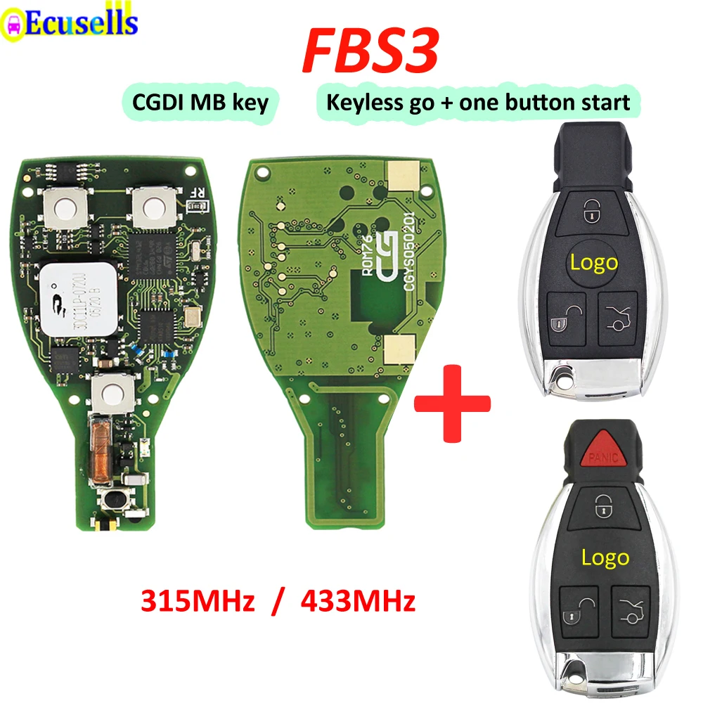 3/4 кнопочный ключ Go FBS3 CGDI BE Smart Key 315 МГц 433 для Mercedes-Benz W204 W207 W212 W164 W166 W221 W251 W154 - купить