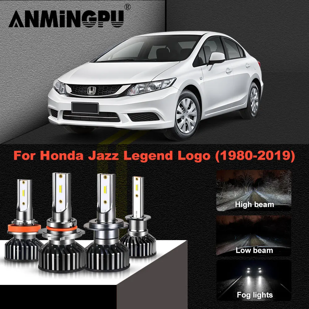 

Led Headlight For Honda Honda Jazz Legend Logo Prelude Quintet Led Hi/Lo Beam Led Headlight Kit Canbus Bulbs Fog Light 1980-2019