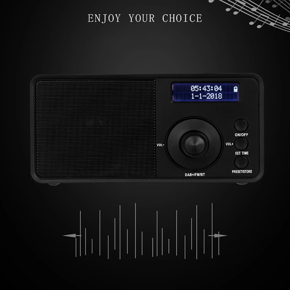 Высокая чувствительность FM беспроводной открытый цифровой радио Будильник Bluetooth