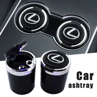 car ashtray led blue light with auto styling logo accessories for lexus rx350 rx300 is250 is400 rx330 gs lx570 lx470 is430 is300