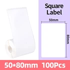 100pcsroll Phomemo 50mmx80mm Self-Adhesive Direct Thermal Labels Printer Waterproof Label Paper For M110M200 Label Maker