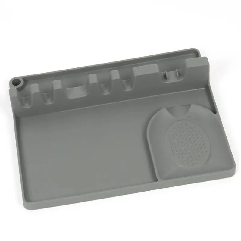 

1 PC New Kitchen Spoon Holders Fork Spatula Rack Shelf Organizer silica gel Spoon Rest Chopsticks Holder Non-slip Spoons Pad