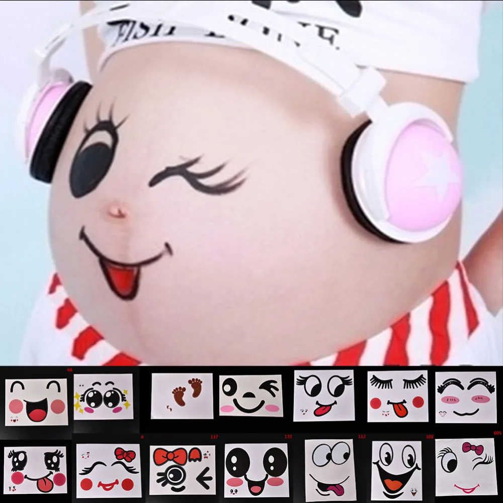 Временная тату терапия для беременных фото реквизит фотографии картина живота