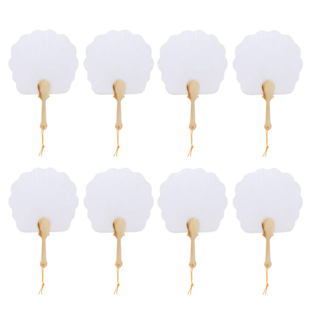 

8pcs DIY Painting Fans Kids Petal Graffiti Fans Drawing Hand Fans