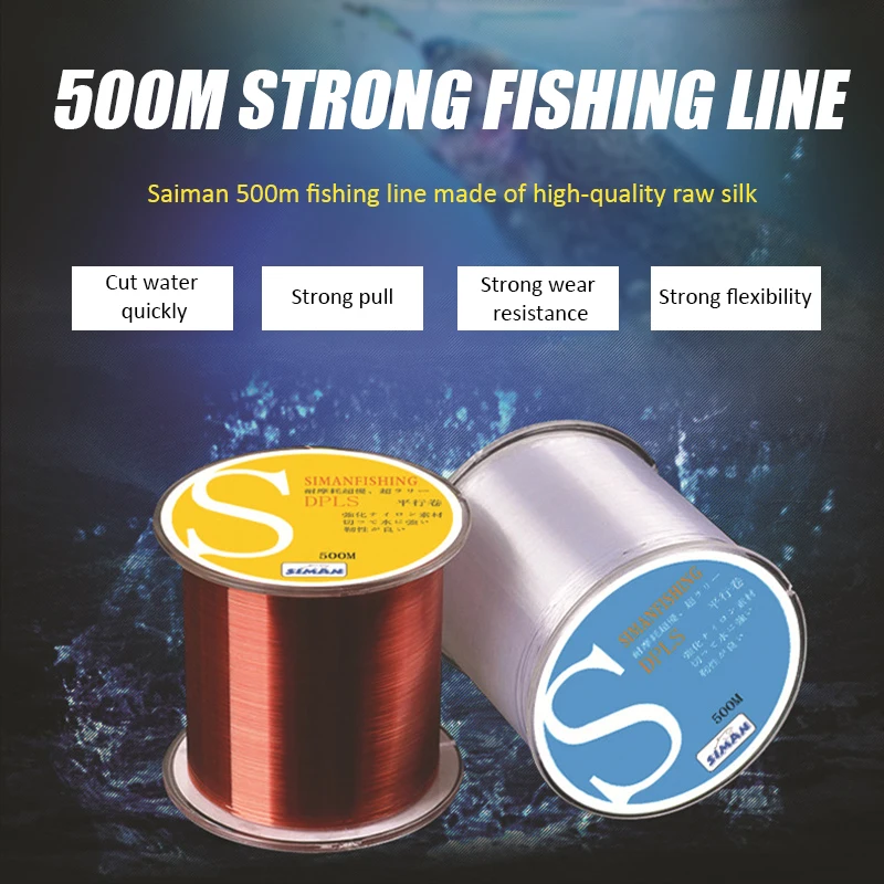 500 м Новая рыболовная леска Justron нейлон сверхпрочные износостойкие 2LB - 40LB