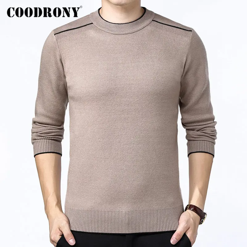 COODRONY Brand Sweater Men Classic Casual O-Neck Pullover Men Autumn Winter Thick Warm Pull Homme Cashmere Woolen Knitwear 91108