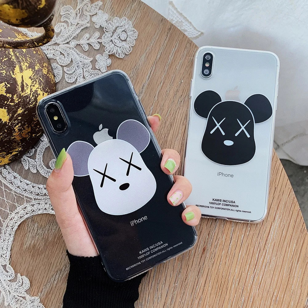 Прозрачный чехол с медведем для Huawei P30 Pro lite Nova 4 4e Mate 20 Honor мягкий силиконовый
