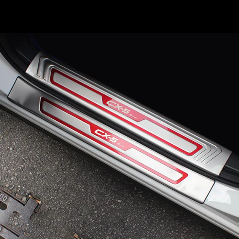 Накладка на порог автомобильной двери из нержавеющей стали для Mazda CX 5 CX5 2017 2018 2019