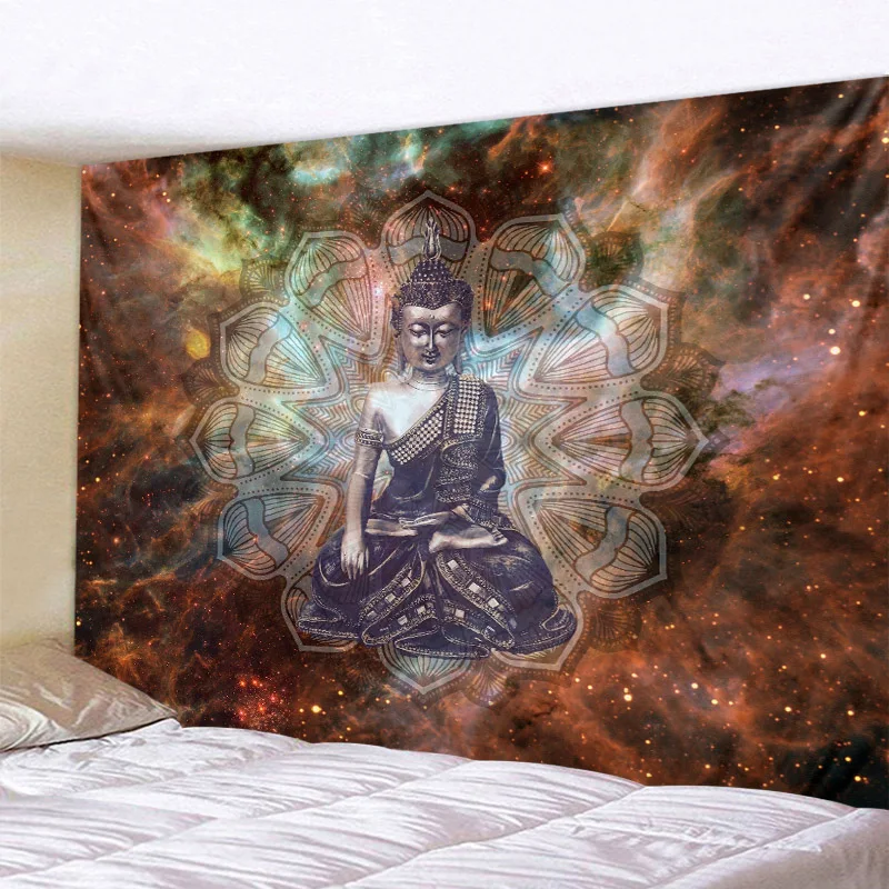 

Indian Buddha tapestry meditation home decoration mandala wall hanging hippie bohemian decoration yoga mat beach mat sheet