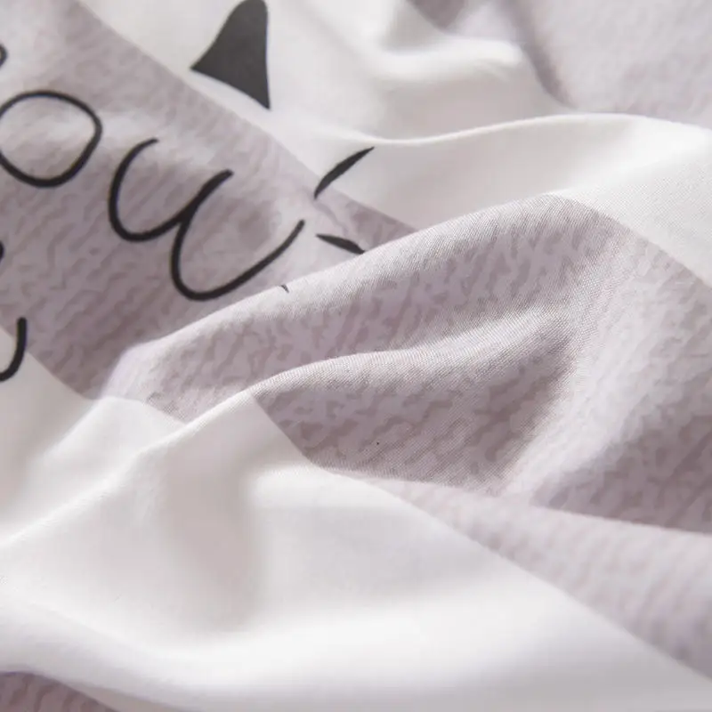 Gray white orange black stripes Bedding Set Sanding Bed Duvet Cover Sheet Pillowcases Twin Queen size bed | Дом и сад