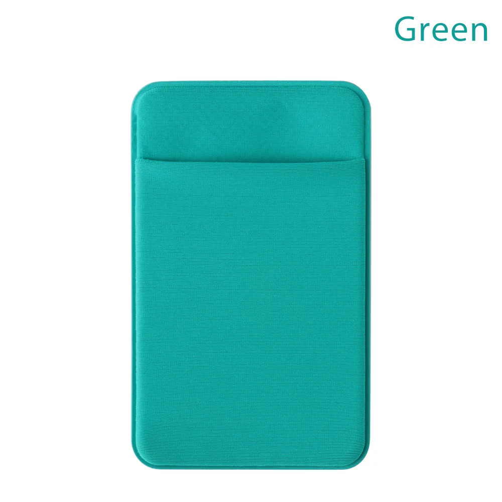 Style2-Green Эластичный Чехол для мобильного телефона чехол-кошелек Кредитная карта ID держатель для карт клейкий карман Стикеры лайкра Карманный держатель для карт универсальный аксессуар для мобильного телефона - Цвет: Style2-Green