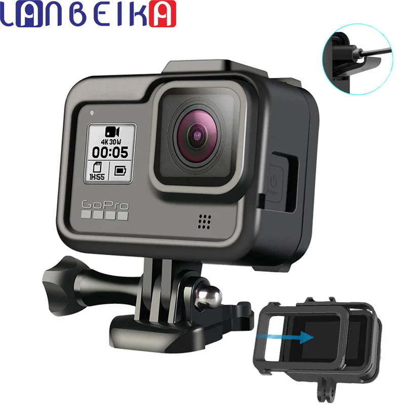 

LANBEIKA for Gopro Hero 8 Frame Case Border Protective Cover Housing Mount Base for Go pro Hero8 Gopro8 protection Accessory