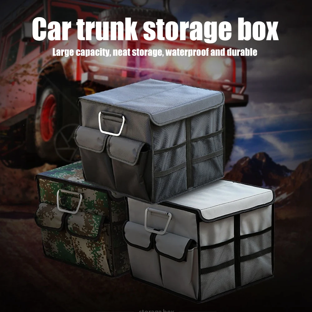 Pаспродажа Органайзер для багажника автомобиля, многофункциональная складная коробка для хранения из ткани Оксфорд, большой вместимости, с нескольки...