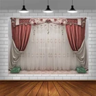 Avezano Классическая штора фон с французскими окнами день рождения портрет декор Фотография фон для студии фотозона фотосессия