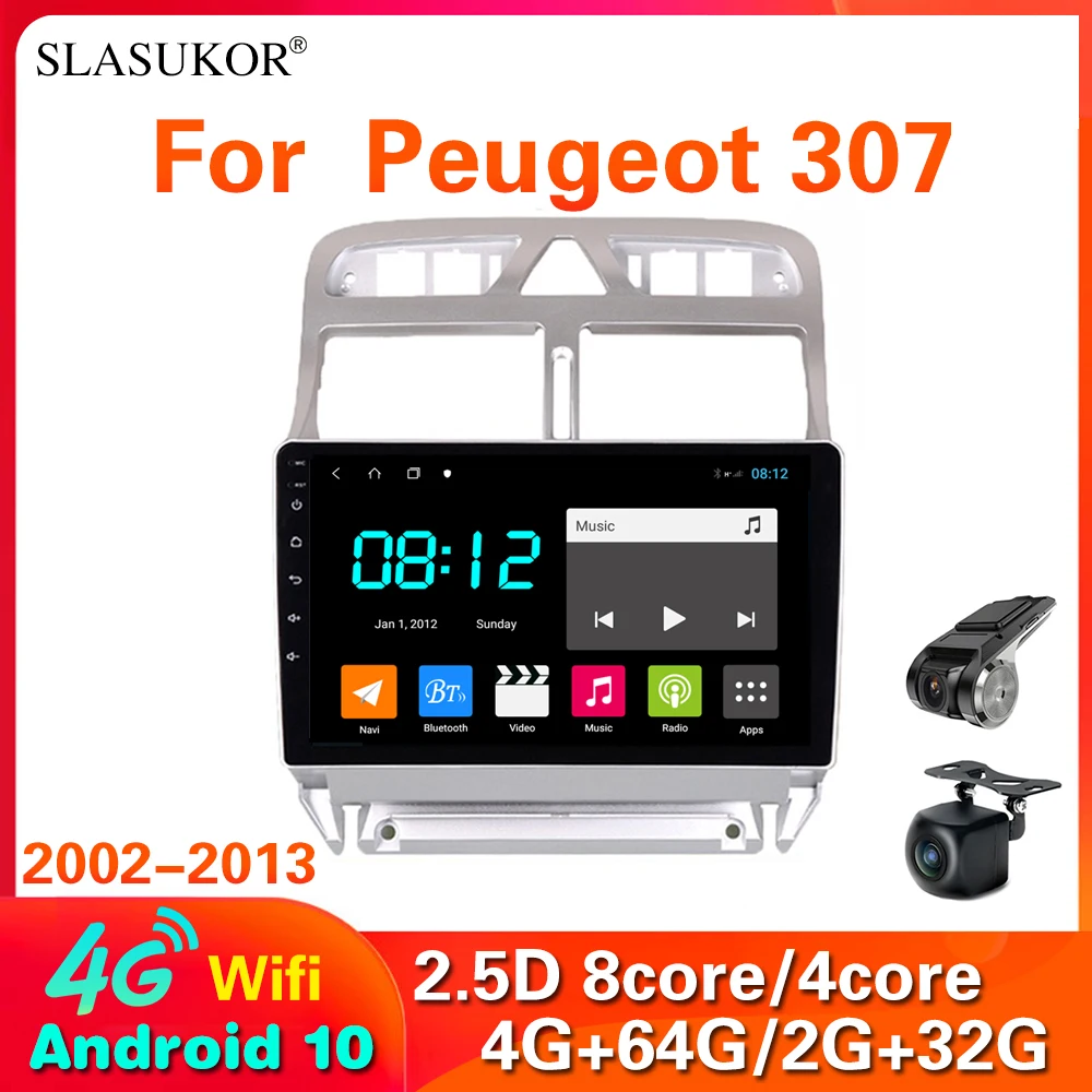 

Автомагнитола 2DIN на Android 10 с Gps-навигацией для Peugeot 307 307CC 307SW 2002-2013