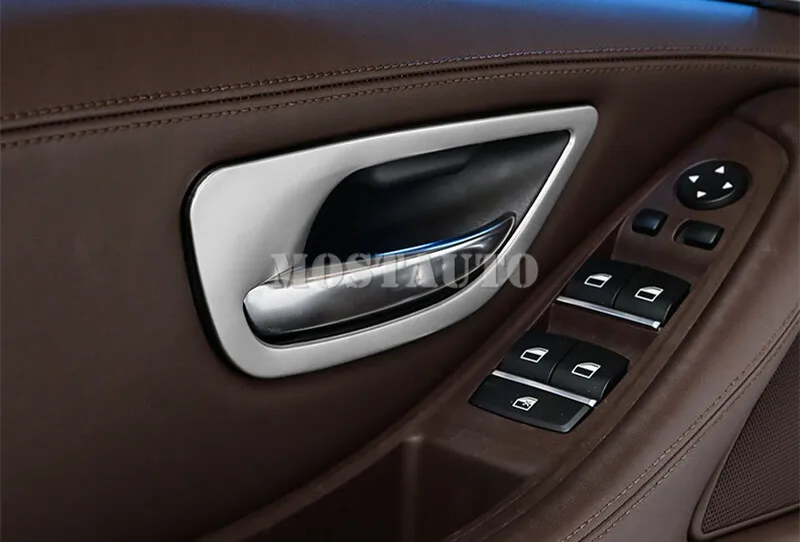 For BMW 5 Series F10 F11 Inner Car Door Handle Bowl Frame Cover Trim 2011-2016 4pcs Accessories Interior Decor | Автомобили и
