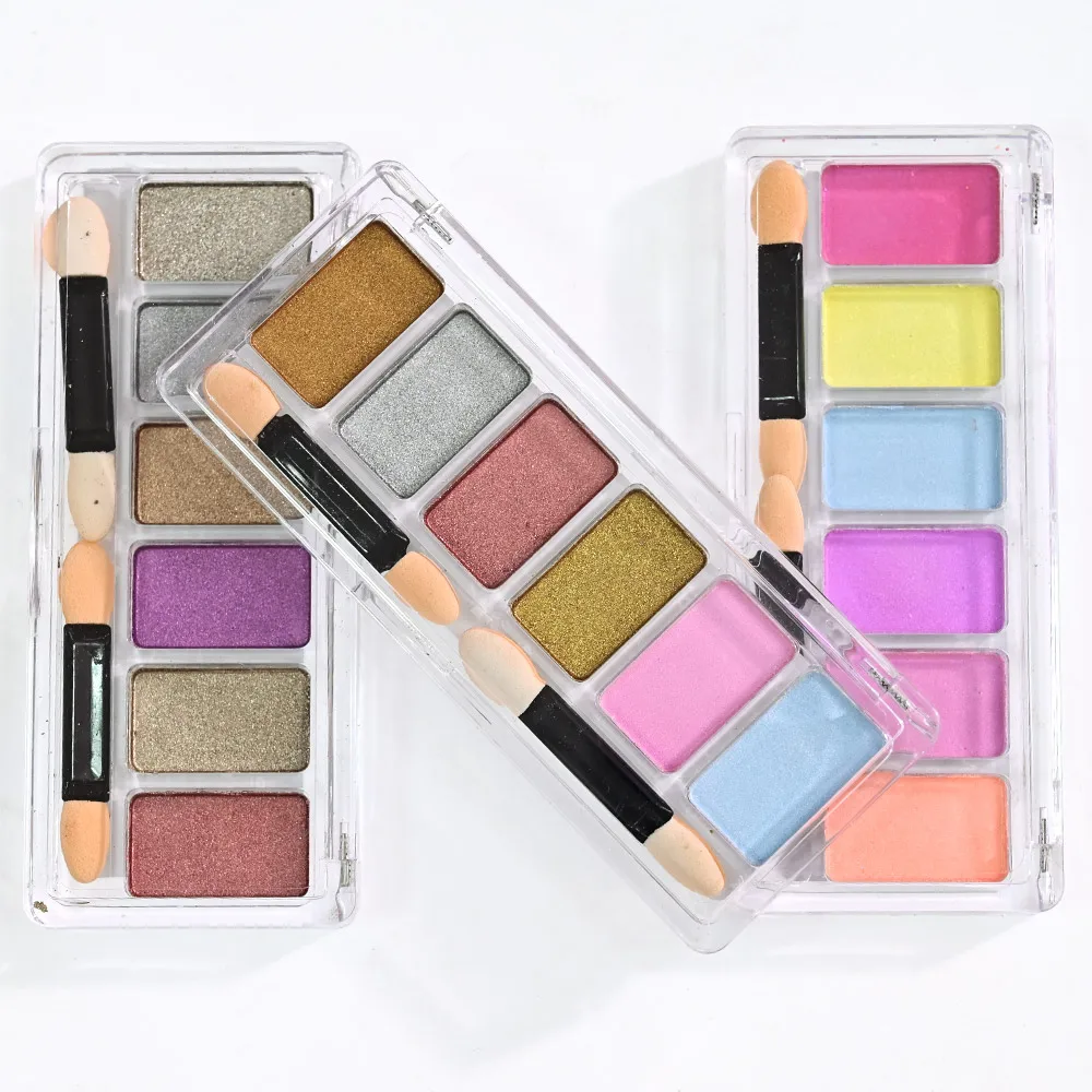 

6colros Aurora Mirror Eye-shadow Nail Powder ,Chorms Pigment Dust Cosmetic grade Powder Eyeshadow Manicure Set