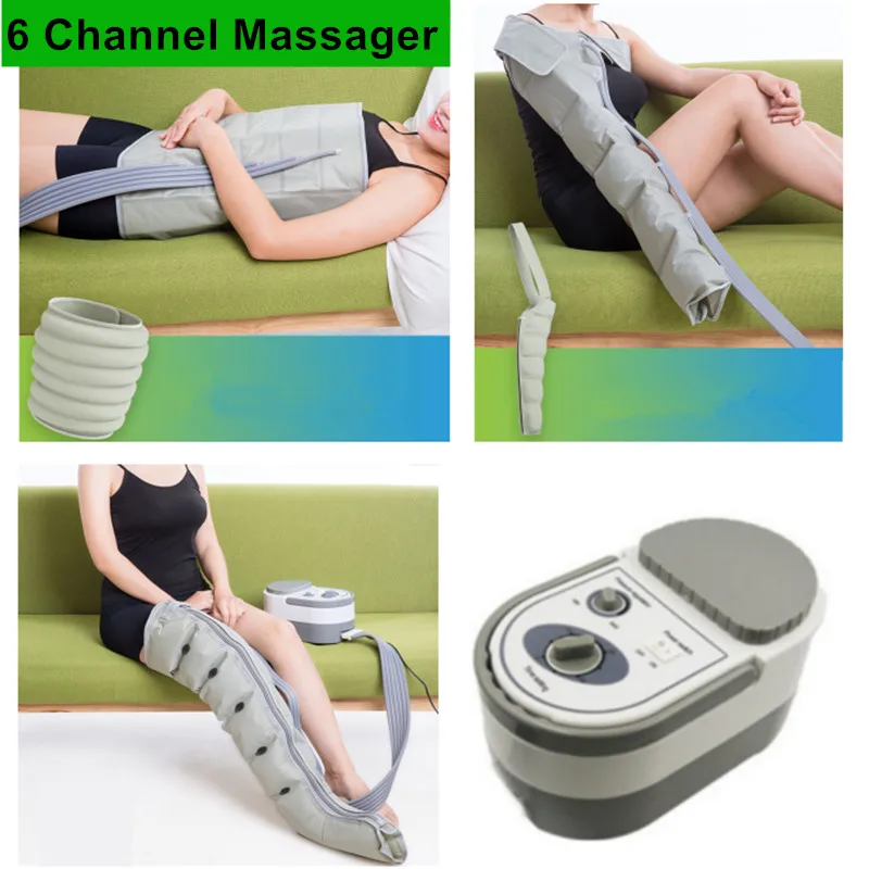 

6 Channels Air Pressure Massager Leg Arm Waist Massaging Device Relieve Fatigue Relax Muscles Body Slimming Air Wave Massager
