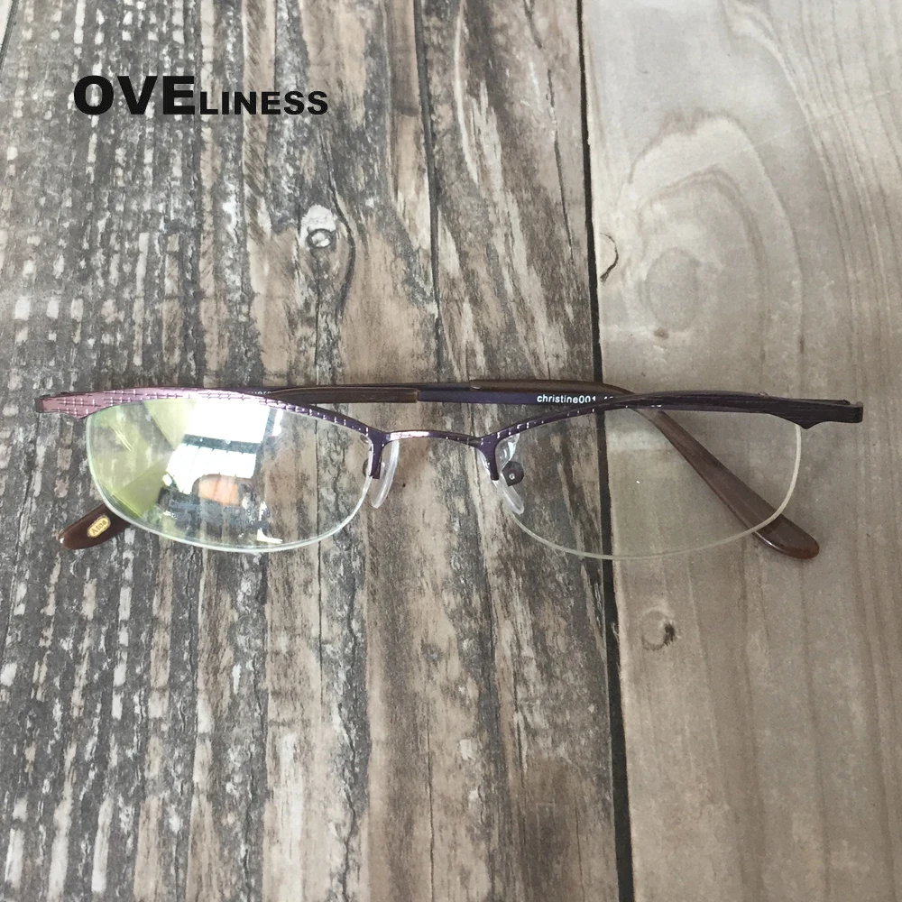 Металлическая оправа для оптических очков мужские полуобода очки по рецепту