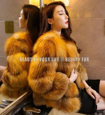 Роскошные куртки и пальто из натурального Лисьего меха для дам Короткая верхняя