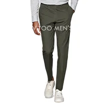 Pantalon militaire vert pour hommes, Costume de printemps et d'été pour mariage d'affaires, Slim, pantalon formel, paire de pantalons  (4)