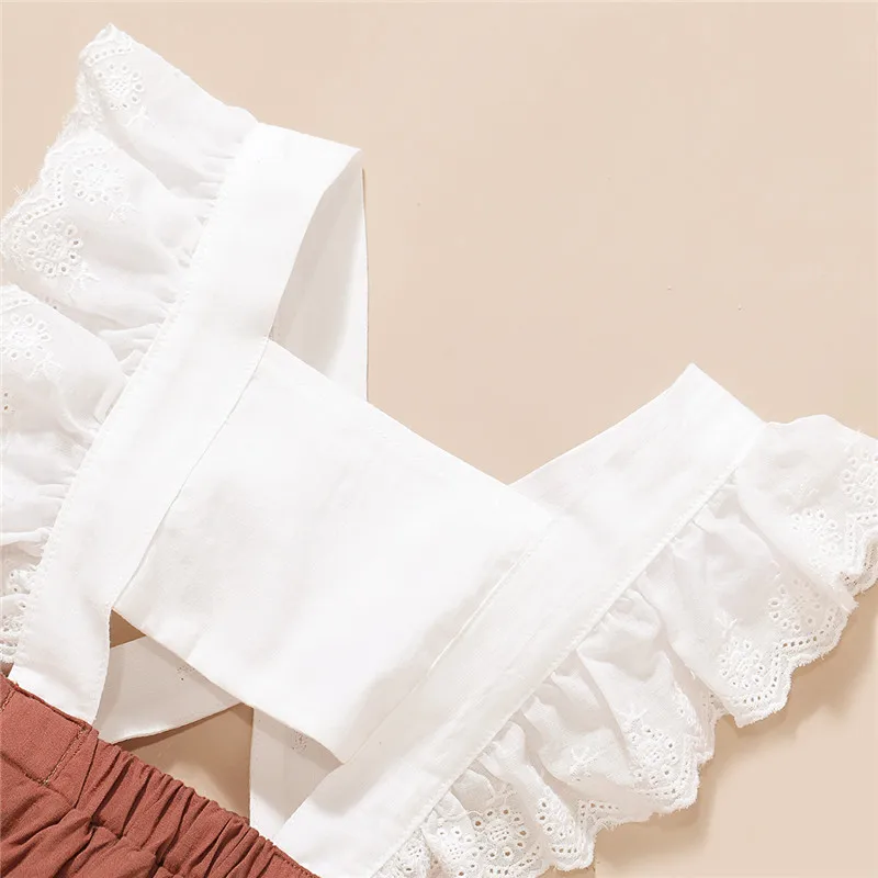 2 шт. детский летний комбинезон с оборками | Детская одежда и обувь